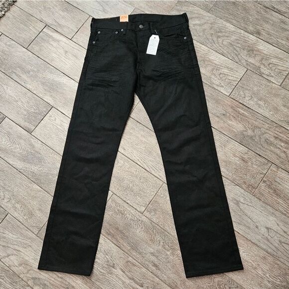 Levi's 501 Original Fit Straight Leg Men's Black Denim Jeans 34W x 34L - Picture 3 of 8